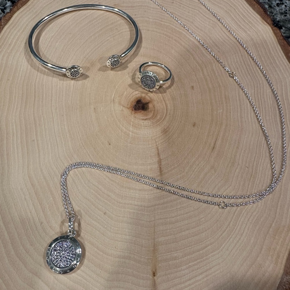 Pandora Silver Necklace and Jewelry Set